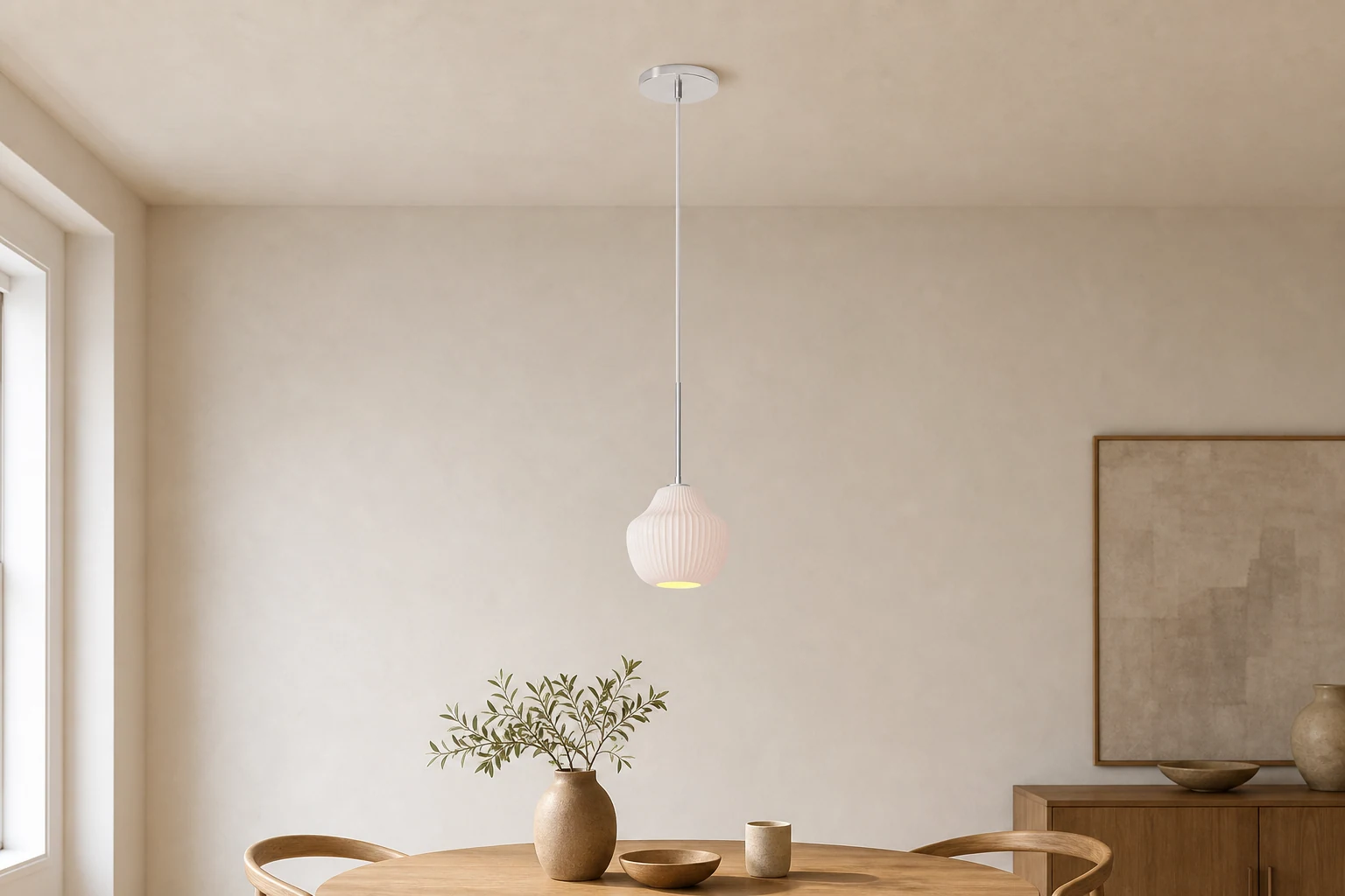 Lampa wisząca Rivrona w scenie lifestylowej opartej na produkcie w kontekście