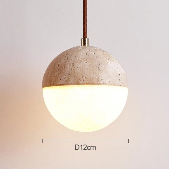 Travertine Ball Pendant Light D916