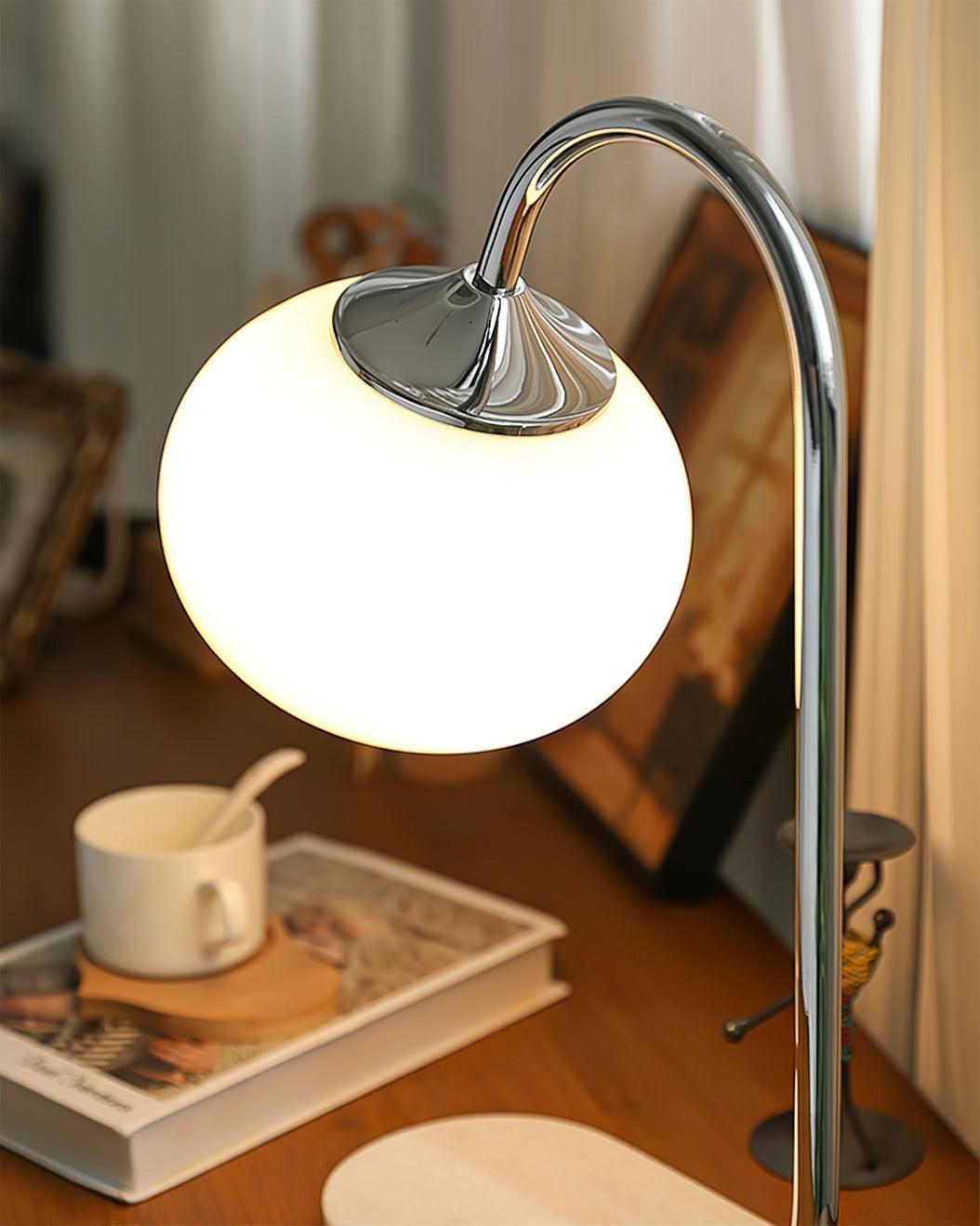 Scandinavian Cream Ball Table Lamp For Living Room M454