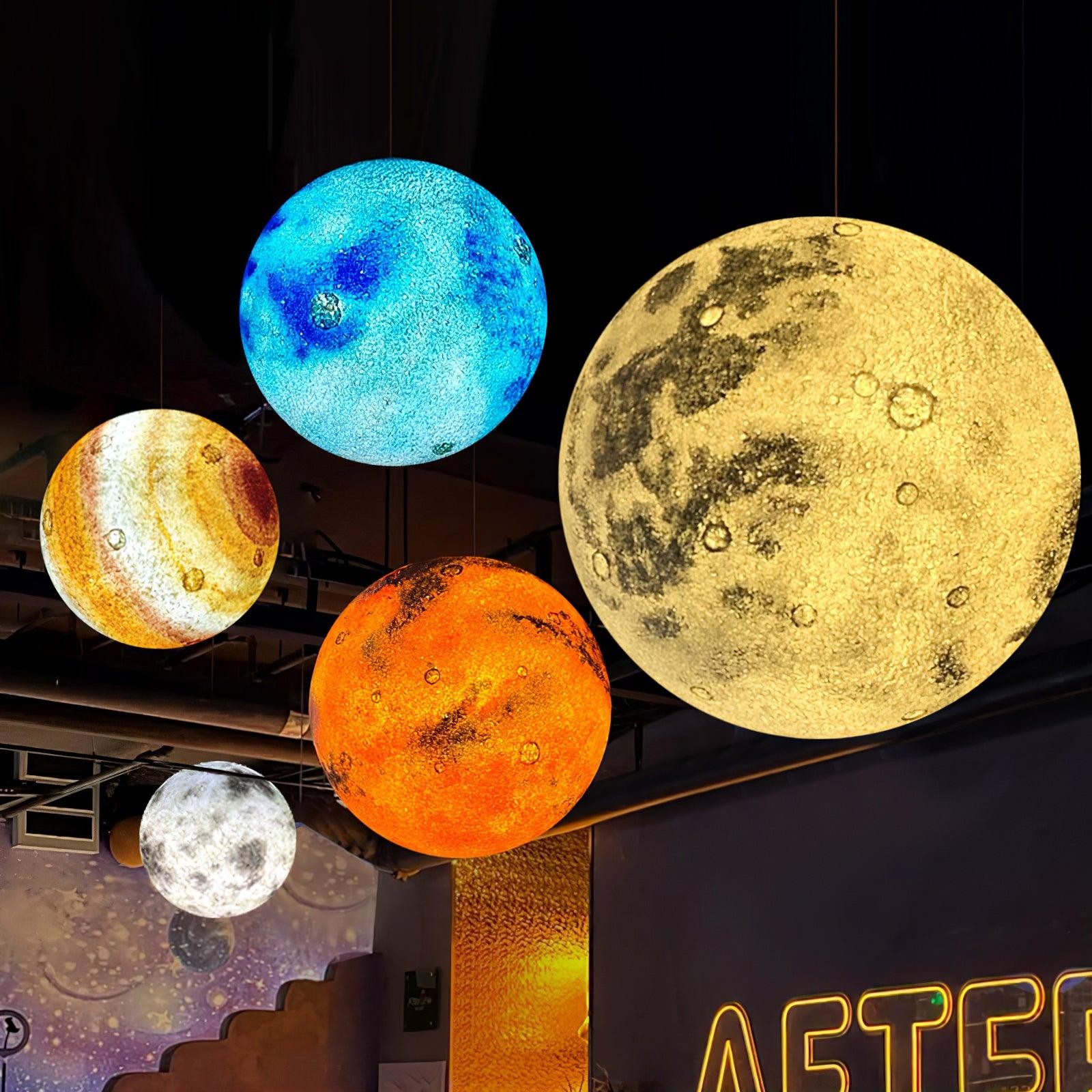 Planetary White Moon Chandelier Suitable For Living Room M98