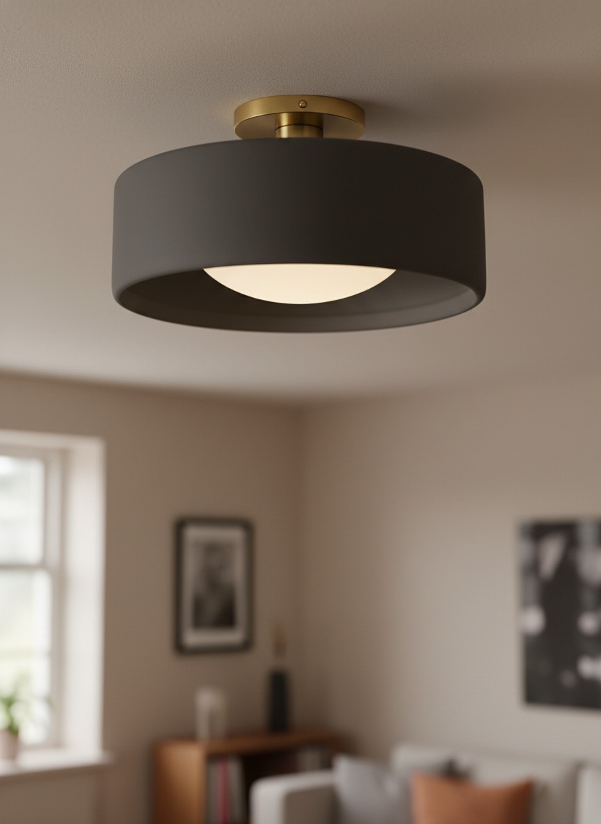 Cerova Elegant Round Porcelain Flush Mount Ceiling Light T165
