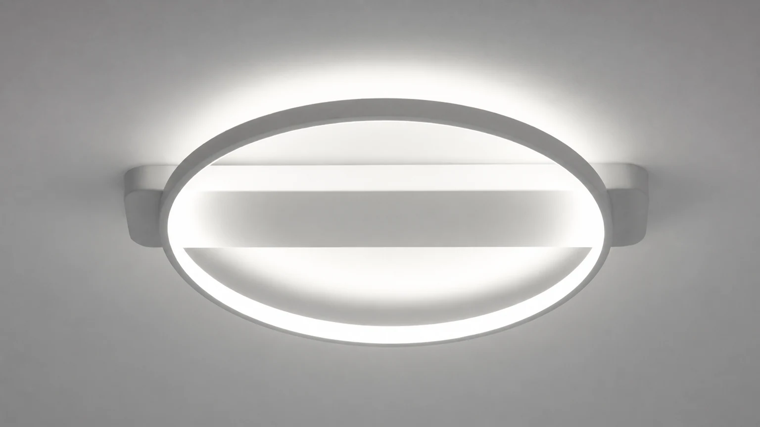 MOONBEAM Modern LED-taklampa installerad i ett modernt rum