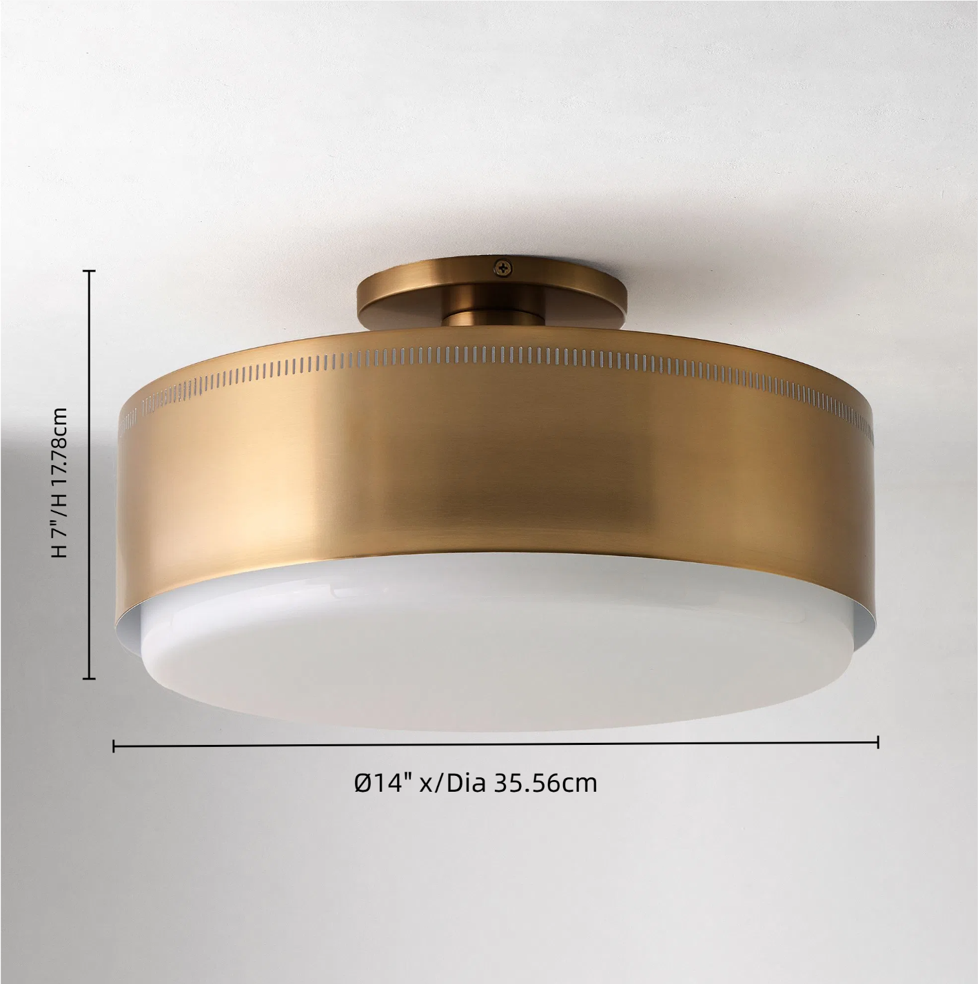 Bolvira Metal Flush Mount - Contemporary Ceiling Light with Subtle Glow T070