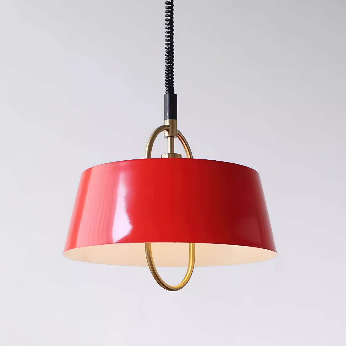 Retro Classic Drum Shaped Retractable Metal Pendant Lamp M409