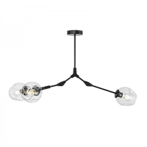 Asymmetrical Articulated Globe Branching Bubble Chandelier