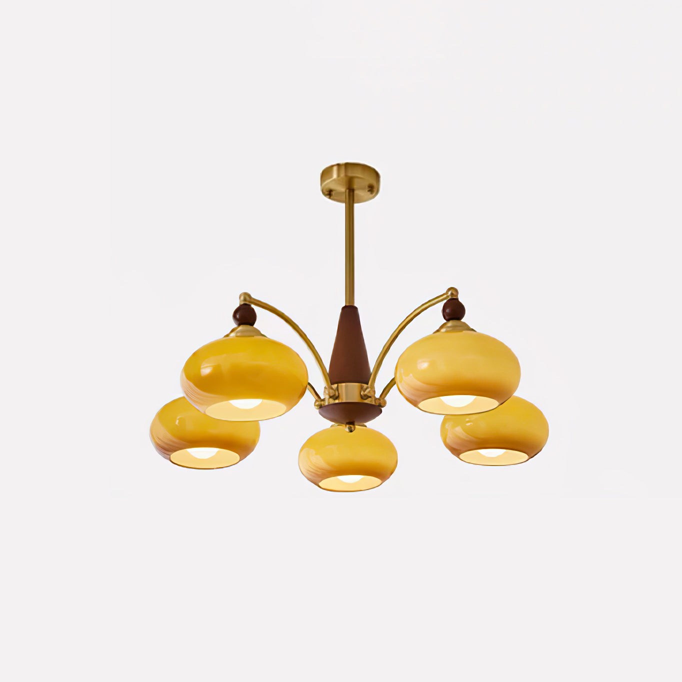 Vintage Multihead Persimmon Chandelier M431