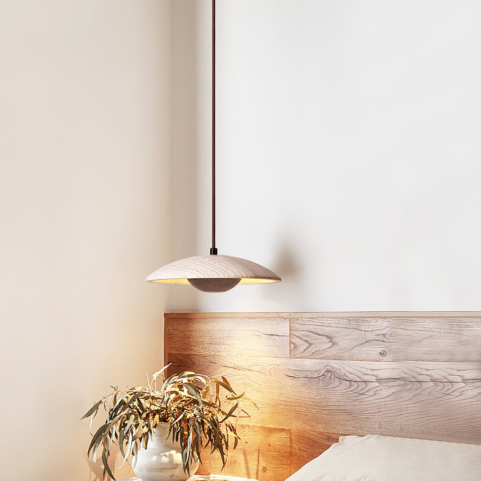 Cream Style Wood Pendant Lamp M422