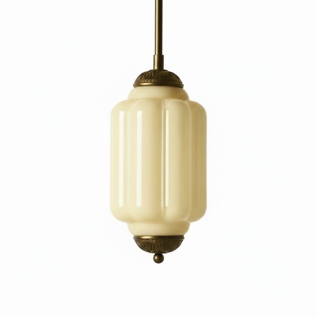 Eloise Vintage Glass Chandelier - Milk Glass Home Accent T289