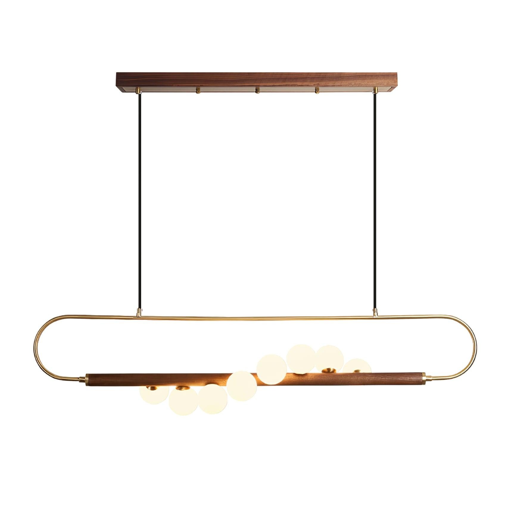 Modern Walnut Simple Chandelier M132