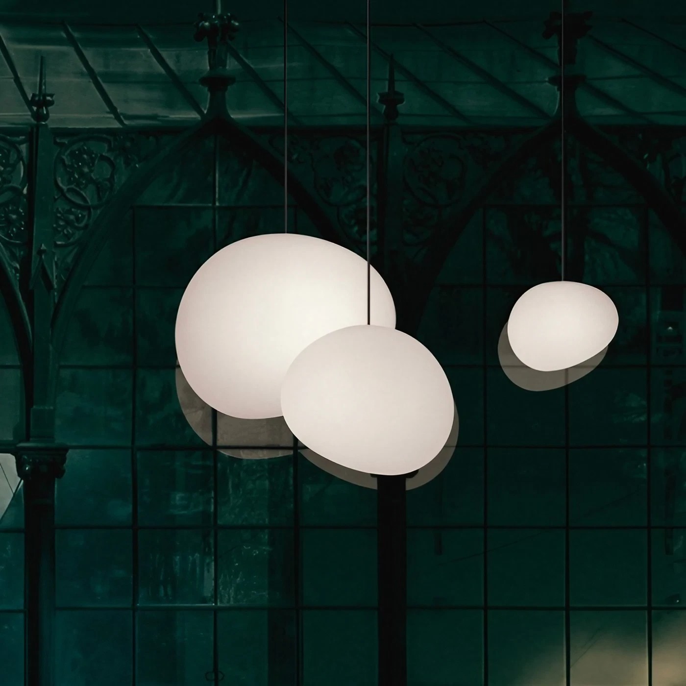 Stone Shape Opal Glass Pendant Light S05