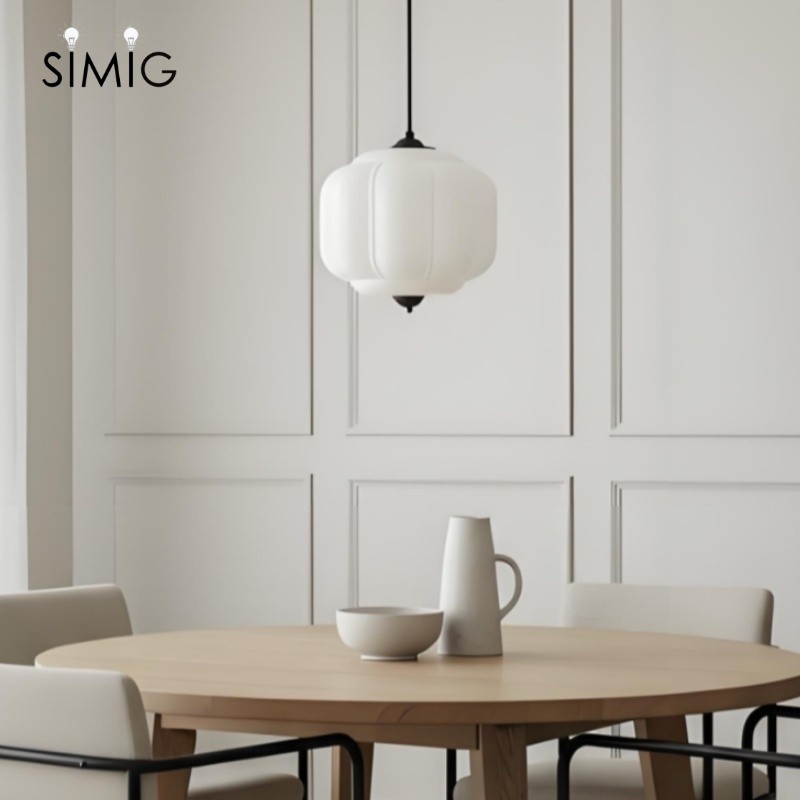 Vintage Cream Glass Pendant Light – Eloise Retro Chandelier S195