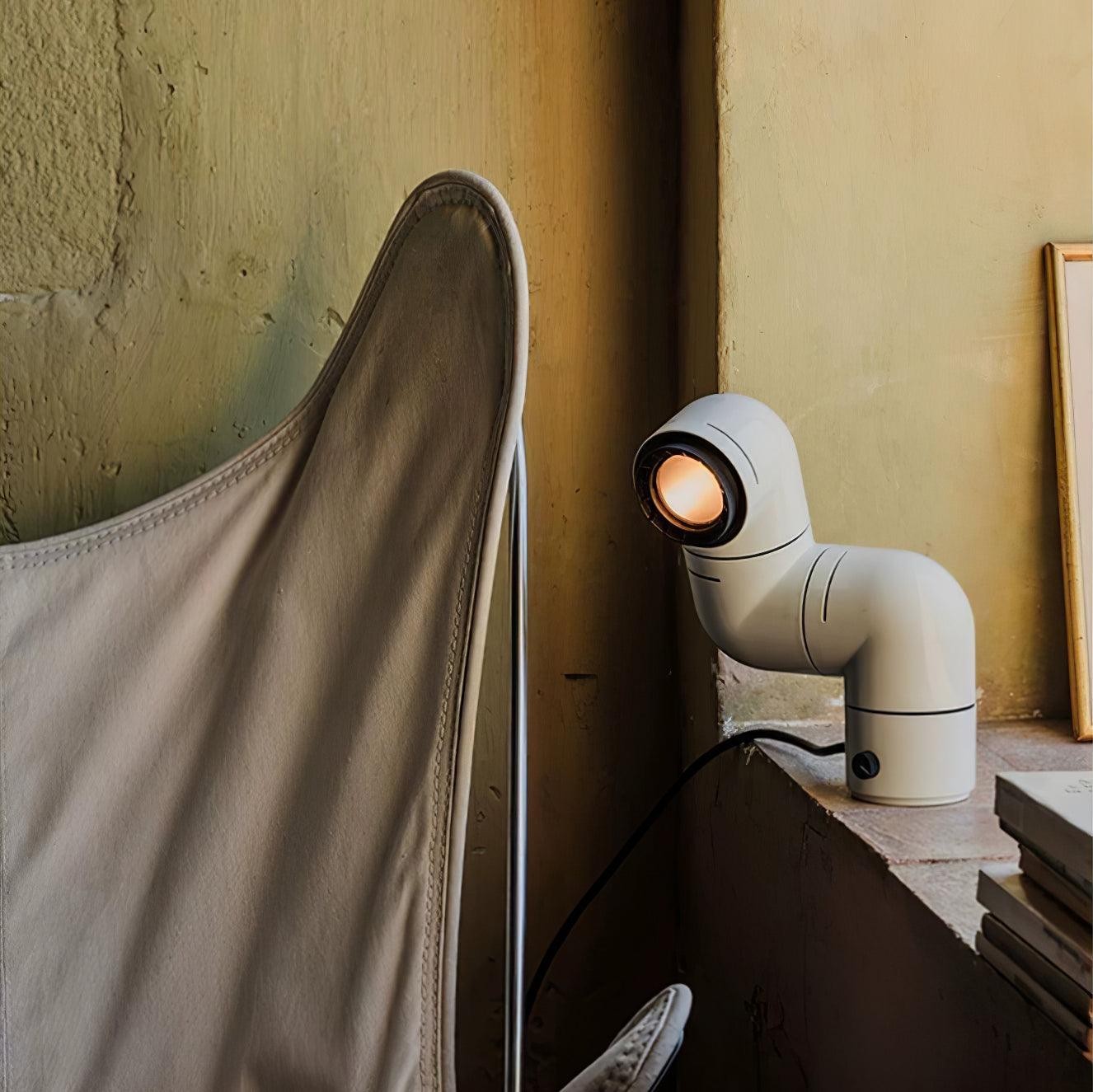 Red Tubular Table Lamp Suitable For Bedroom M20