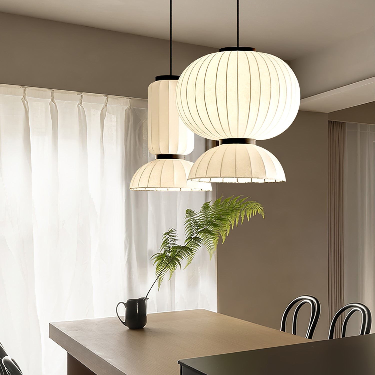 Mulberry Silk Lantern Pendant Light M536