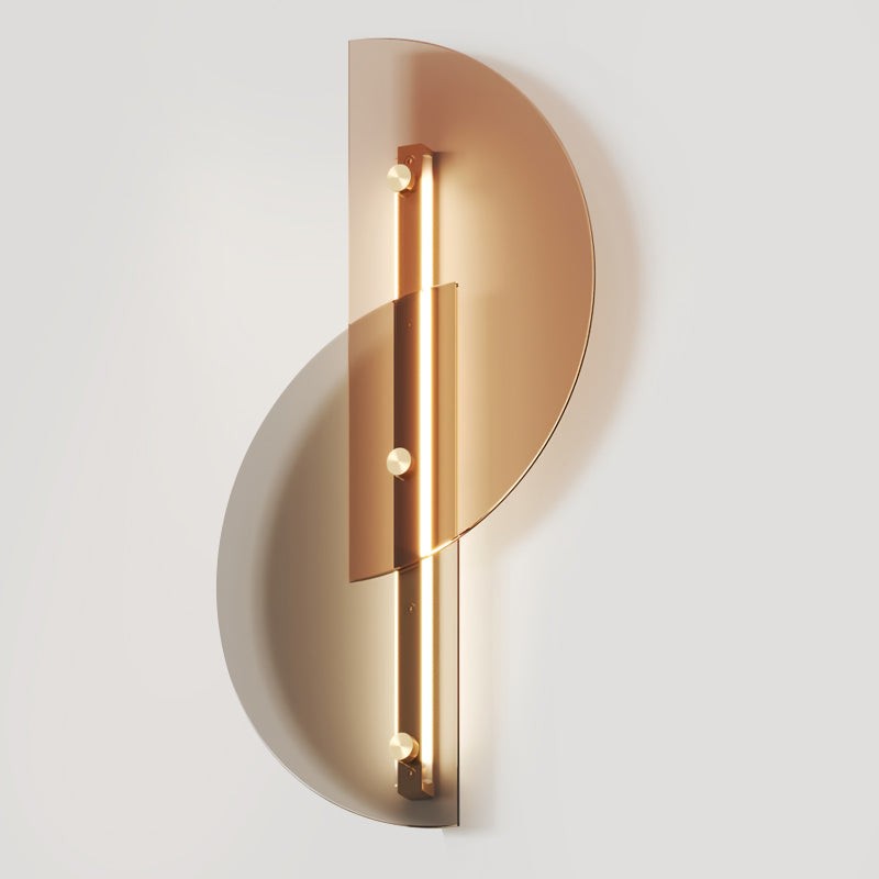 Simple Fan-Shaped Glass Arc Wall Lamp M121