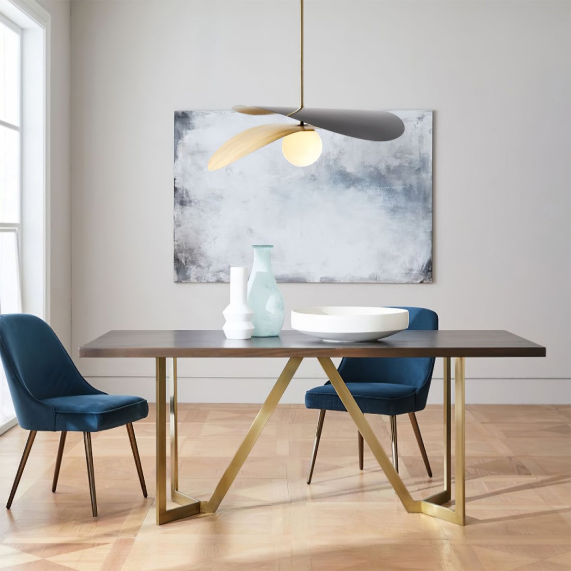 Nordic Simple Double-layer Spherical Glass Ball Chandelier M124
