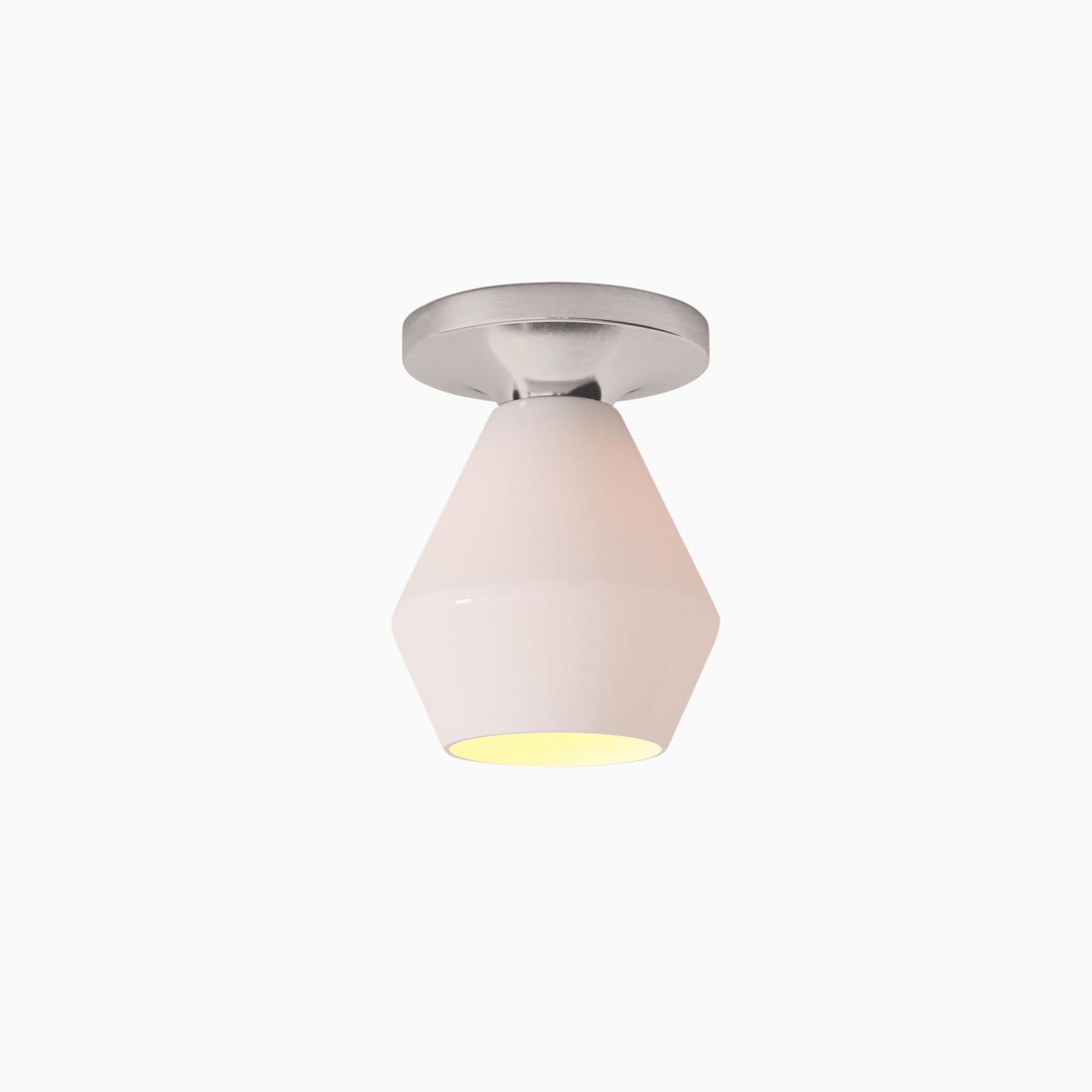 Merin Minimalist Sleek Geometric Glass Flushmount Light T155
