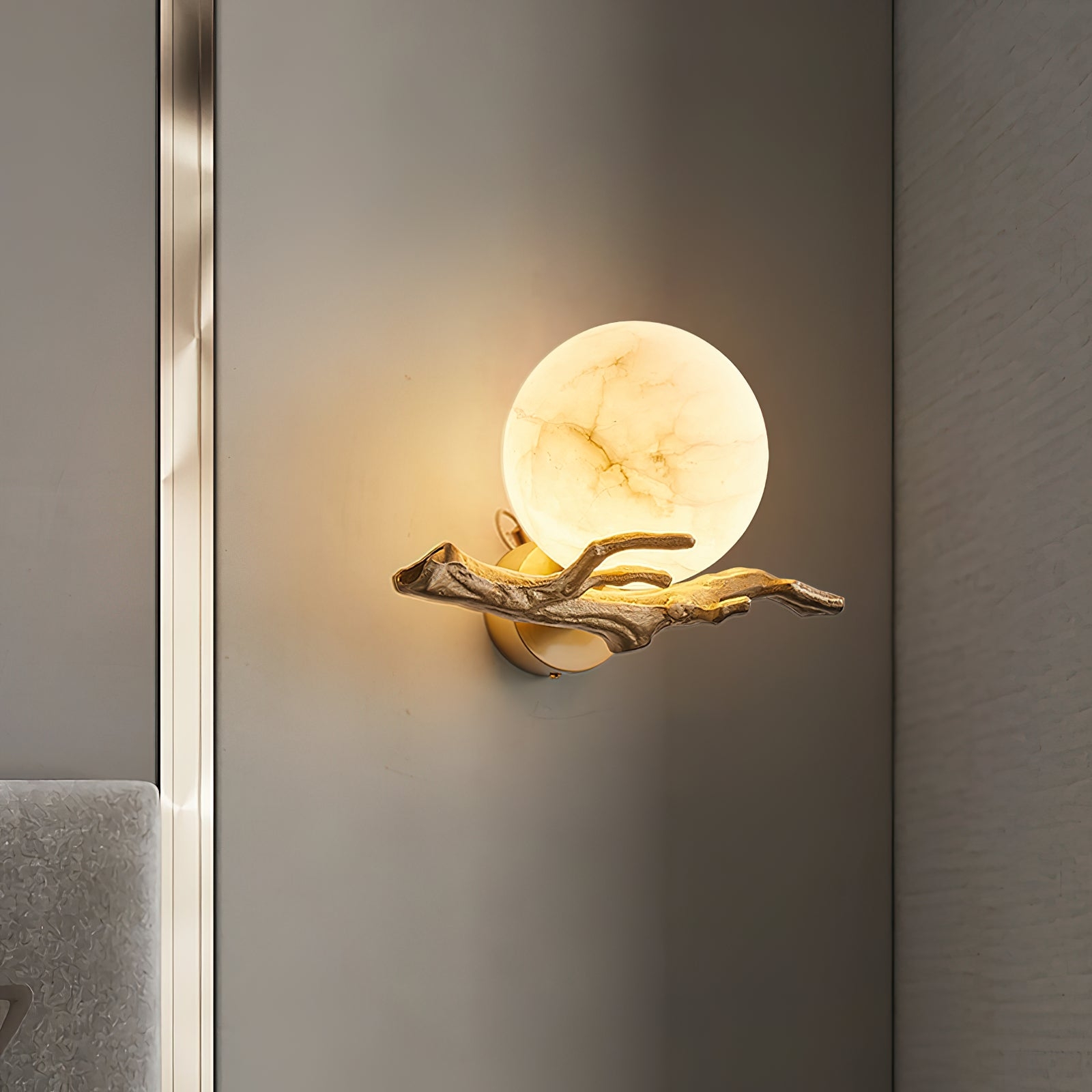 Retro Twigs Alabaster Wall Lamp D435