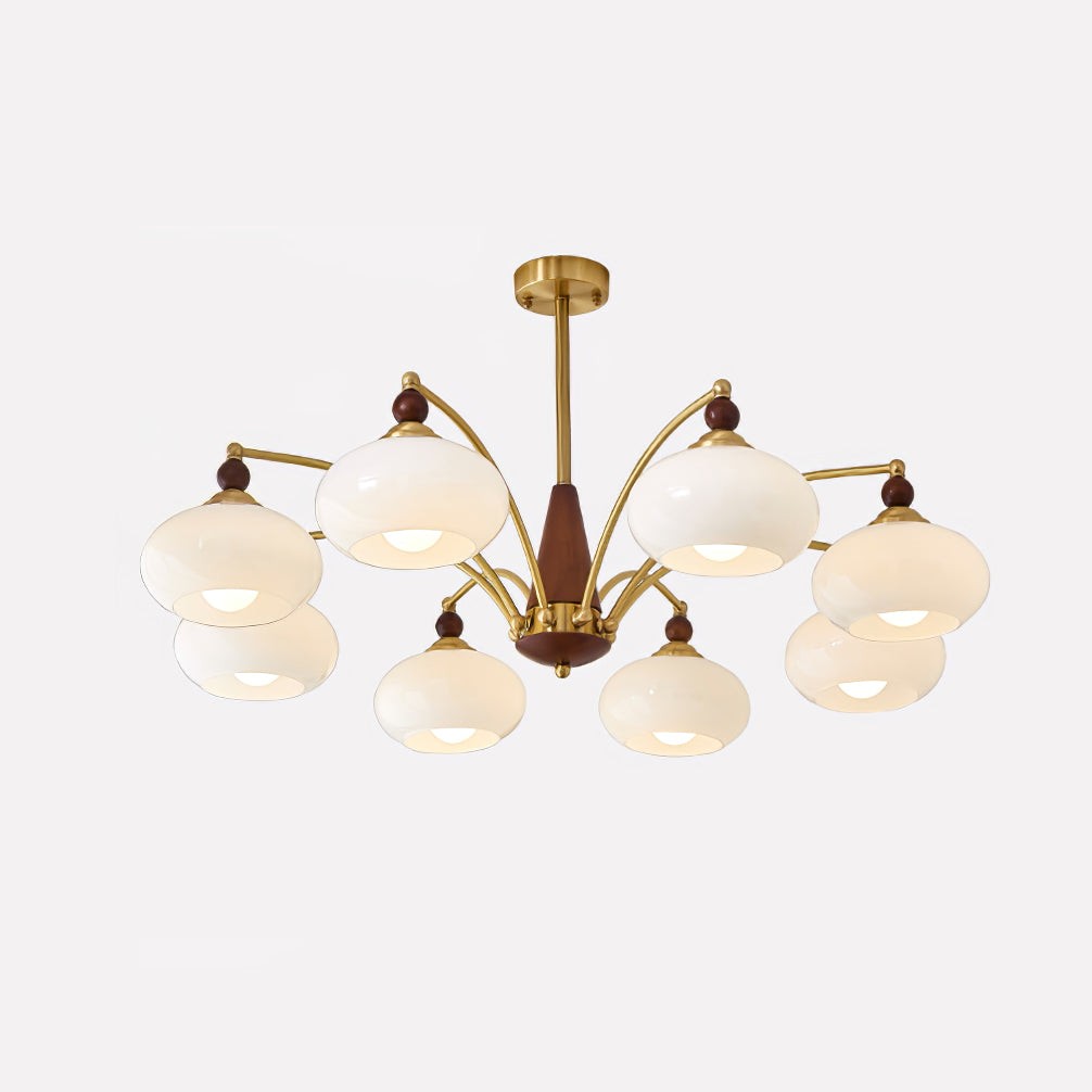 Vintage Multihead Persimmon Chandelier M431