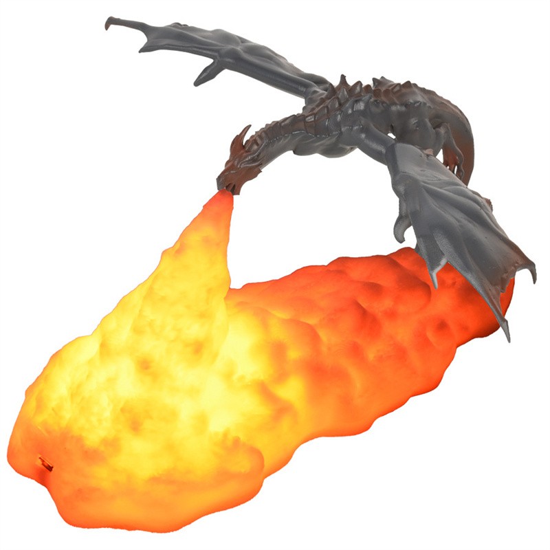 Creative 3D Printed Airplane Fire Dragon Table Lamp M99