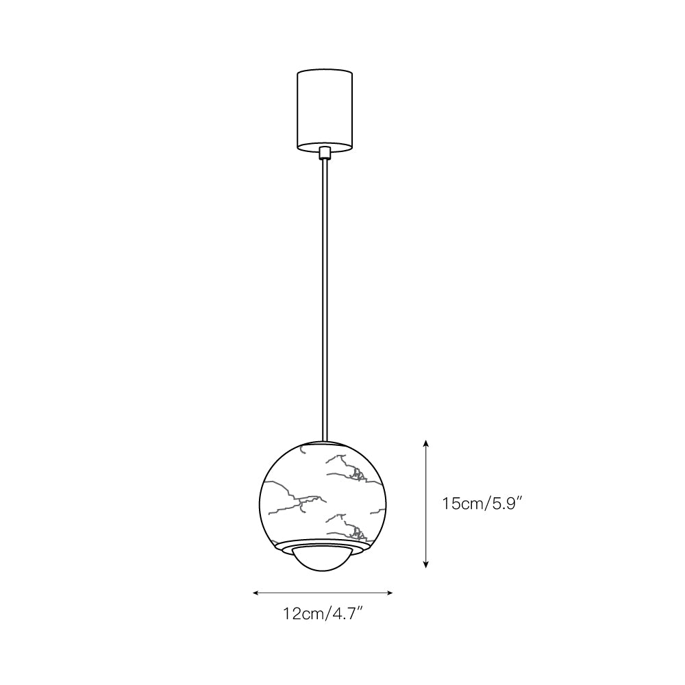 Ferox Alabaster Pendant Light D422