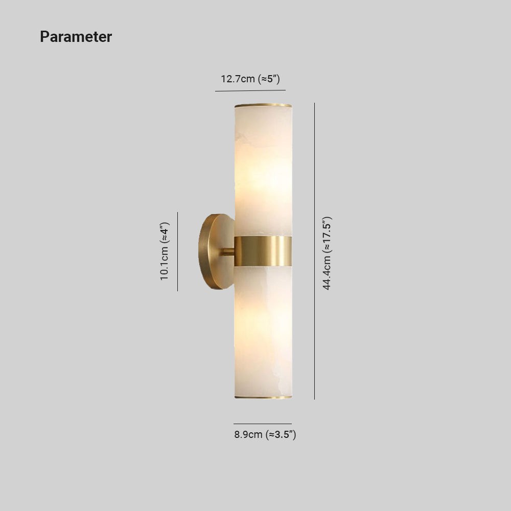 Modern Double Head Metal Brass Stone Vanity Wall Lamp M167