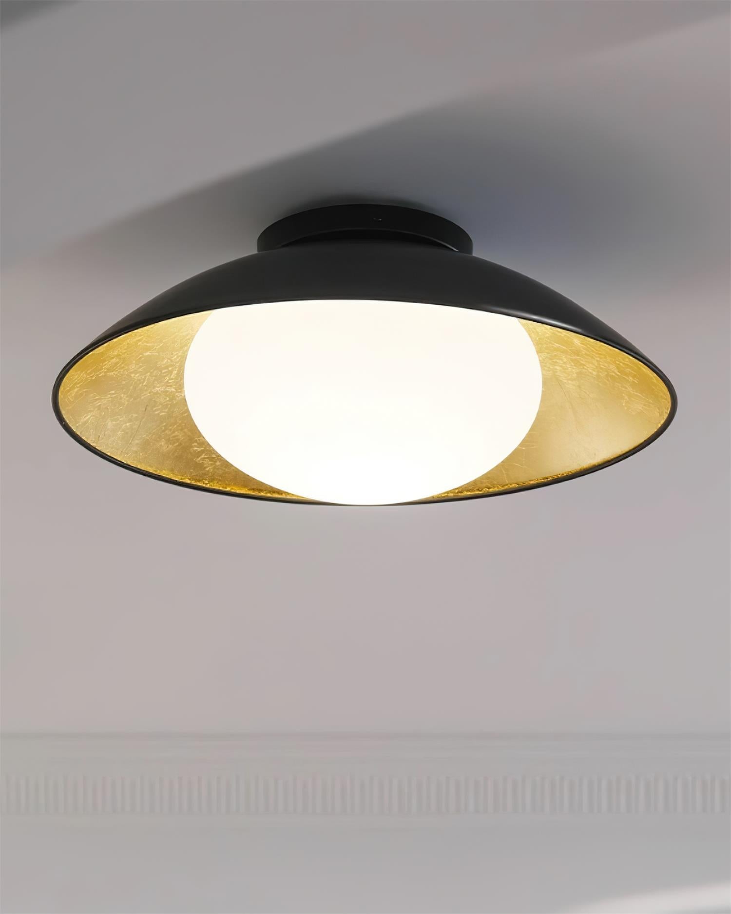 French Retro Flying Saucer Bowl Ceiling Light M236