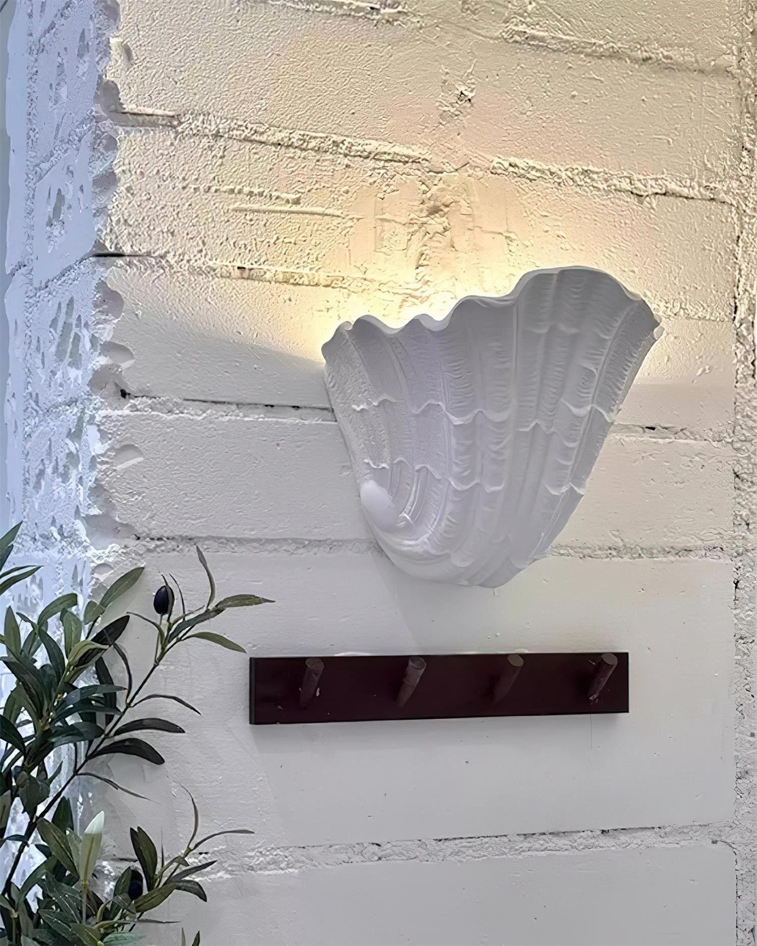 Maris Shell Plaster Wall Lamp T472