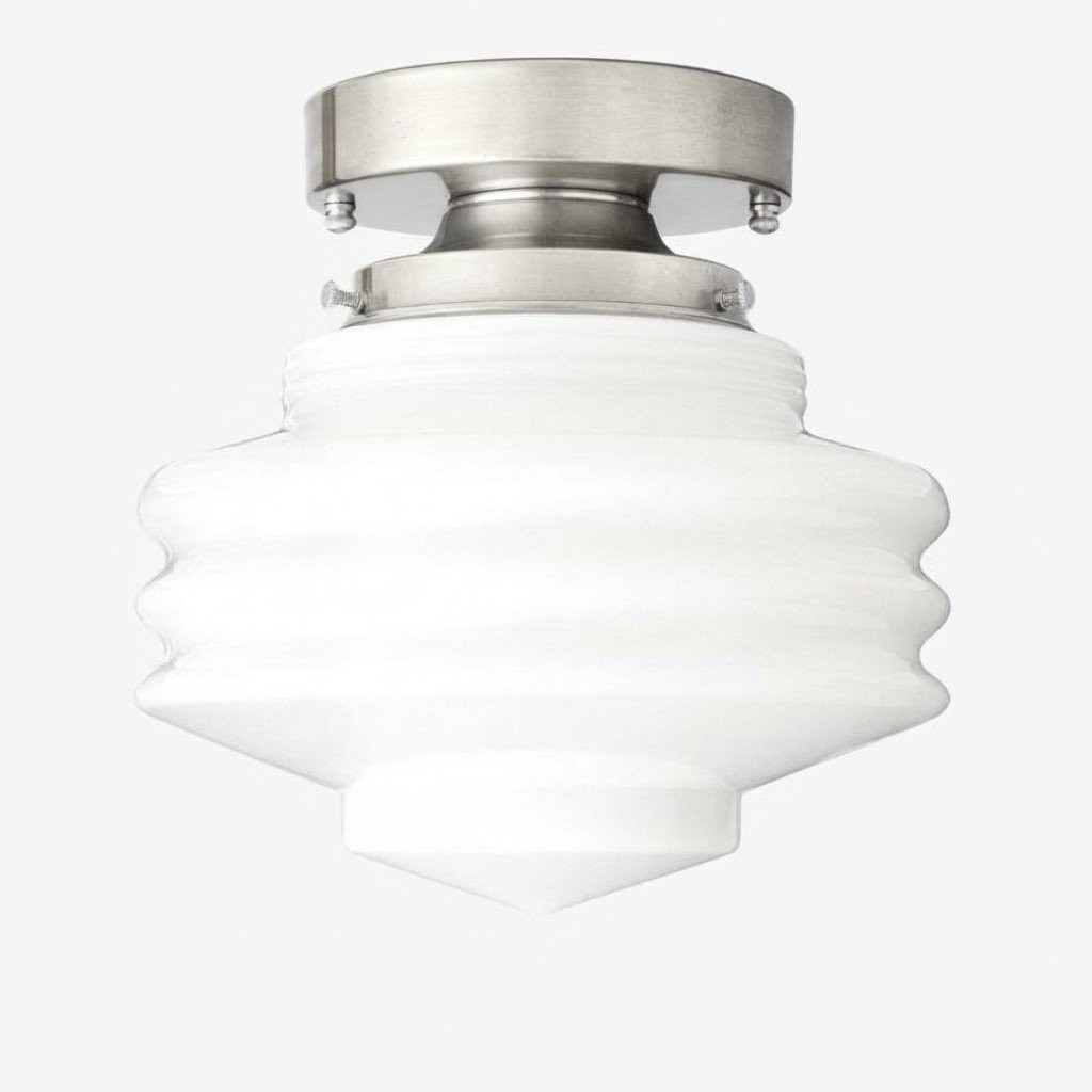 Geotower Glass Art Deco Ceiling Light - Glass Globe - Elegant Home Fixture T366