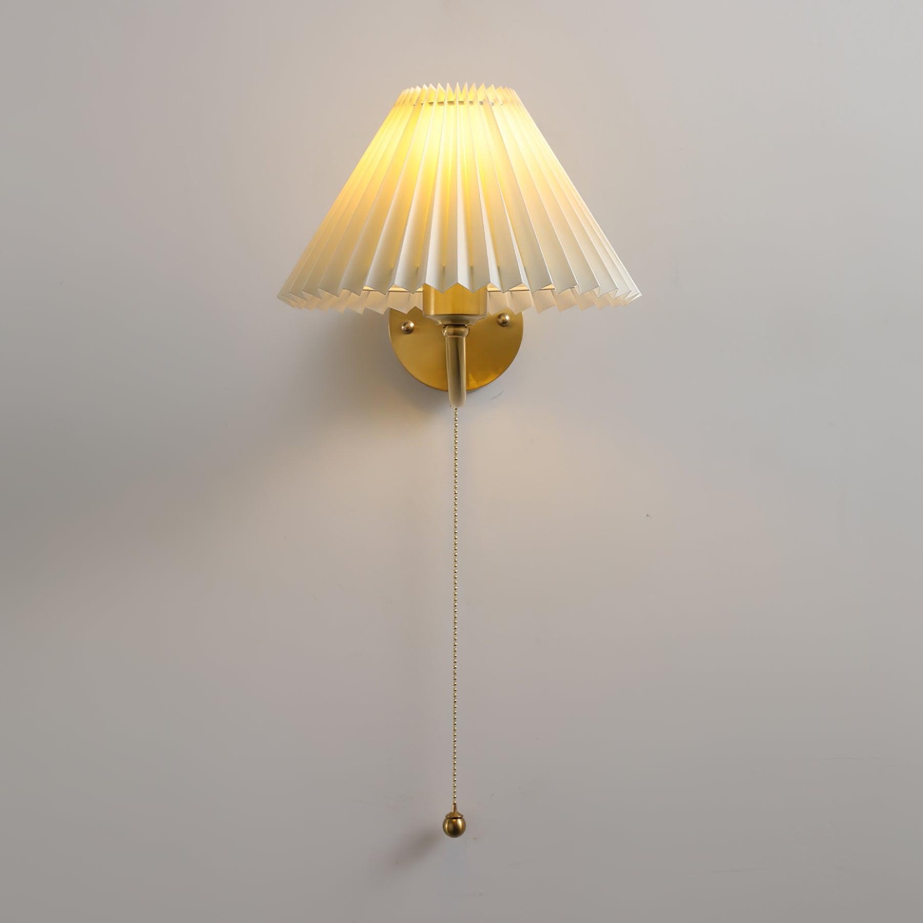Modern Minimalist Luxury Fabric Brass Wall Lamp For Living Room M437