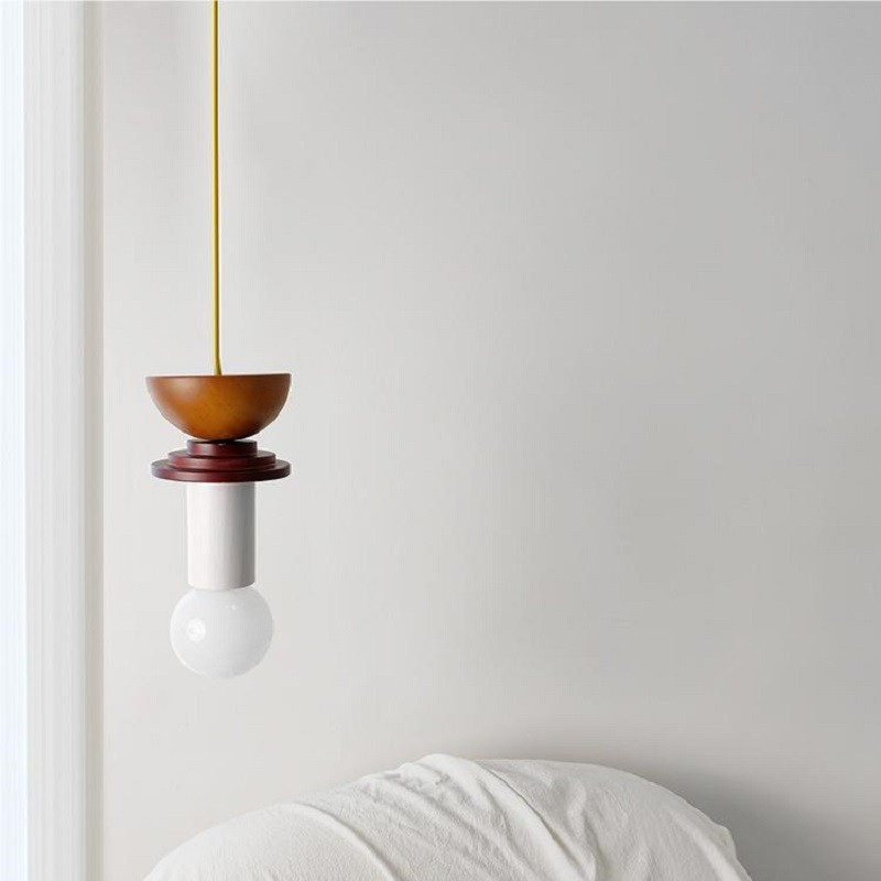 Creative Color Block Wooden Pendant Light S166