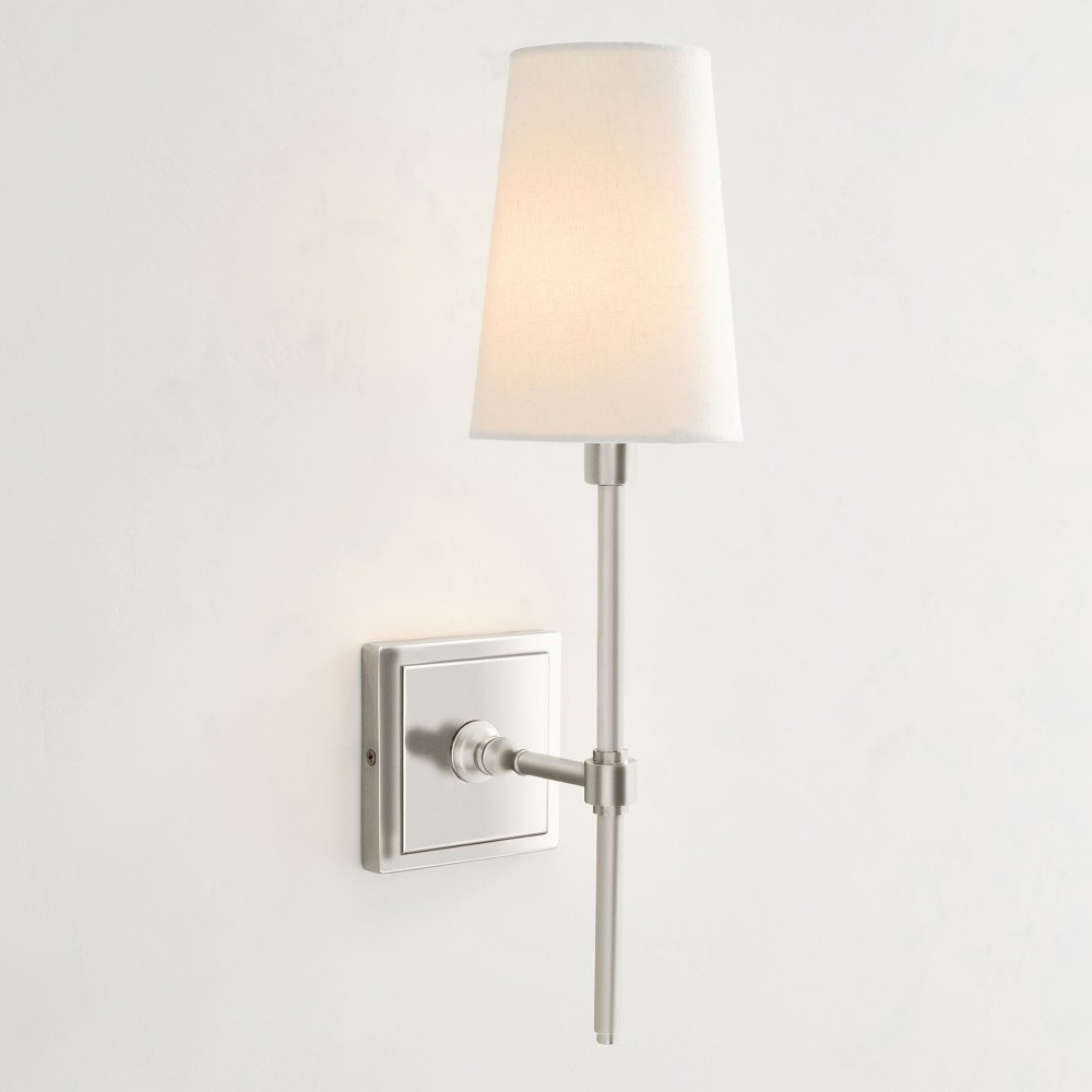 Derlina White Linen Shades Wall Lamp – Retro Metal Multi-Head Lighting Fixture T273