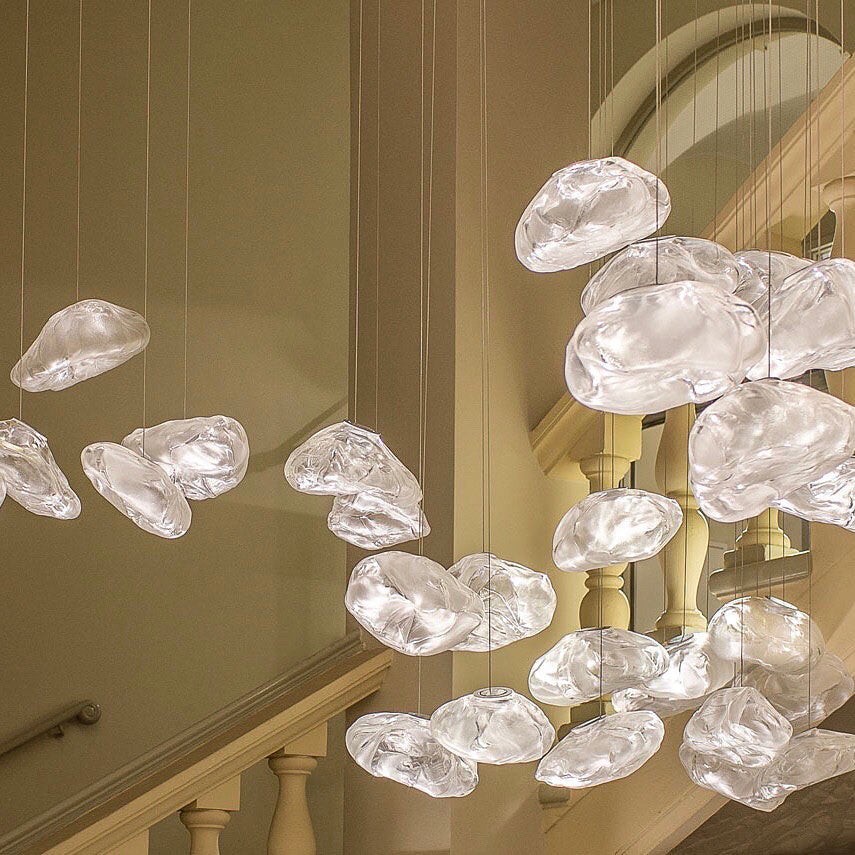 Multi-Head Irregular Glass Bubble Chandelier M180