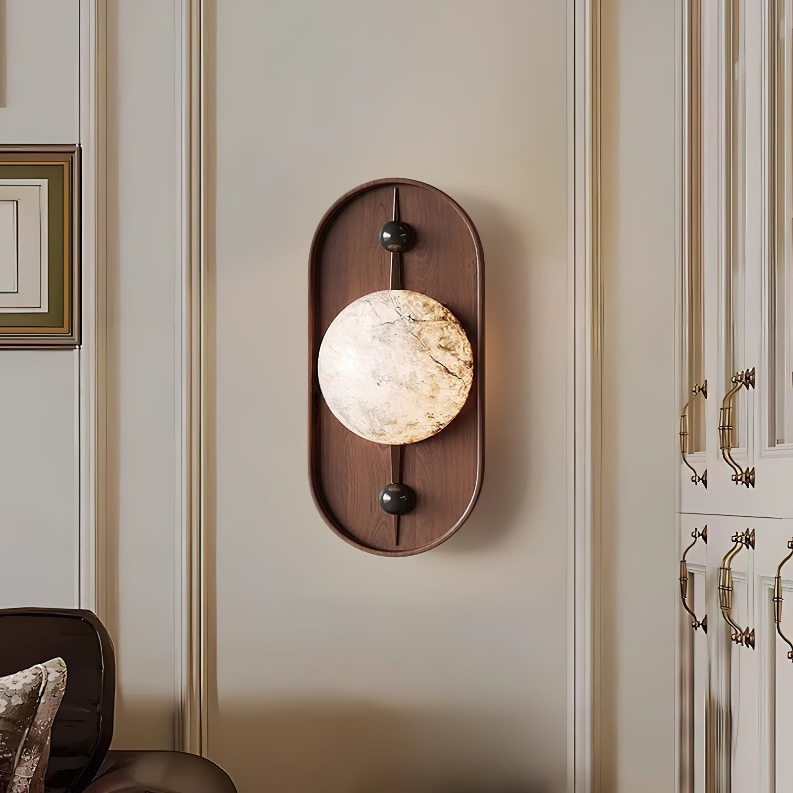 Bezel Alabaster Wall Lamp D393