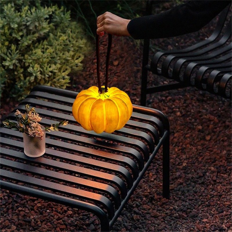 Pumpkin Resin Portable Table Lamp For Halloween Decorations S165