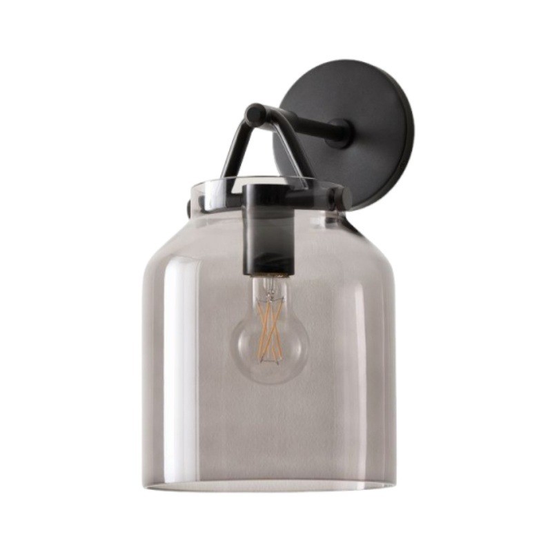 Hanton Modern Minimalist Brass and Glass Sconce – Damp Rated for Bathrooms T173