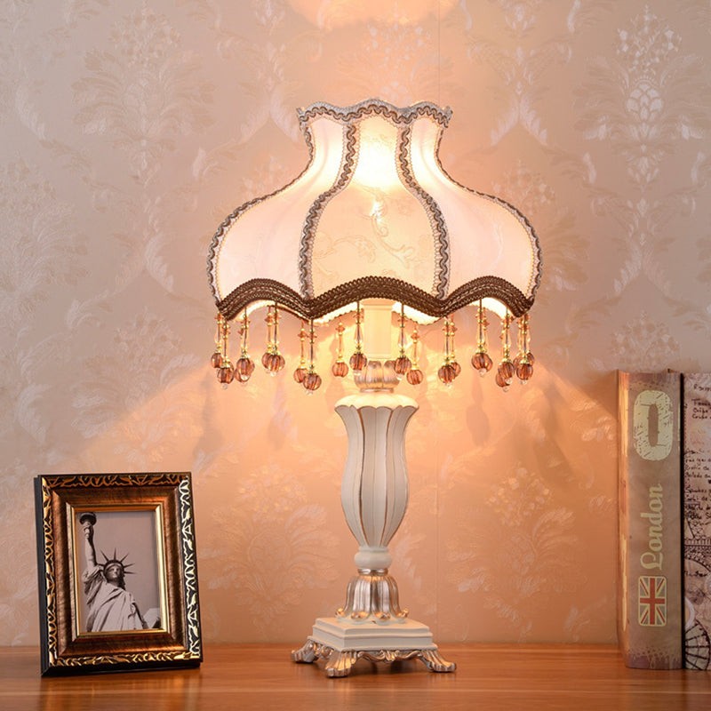 Palace Floral Resin Carved Base Table Lamp M16