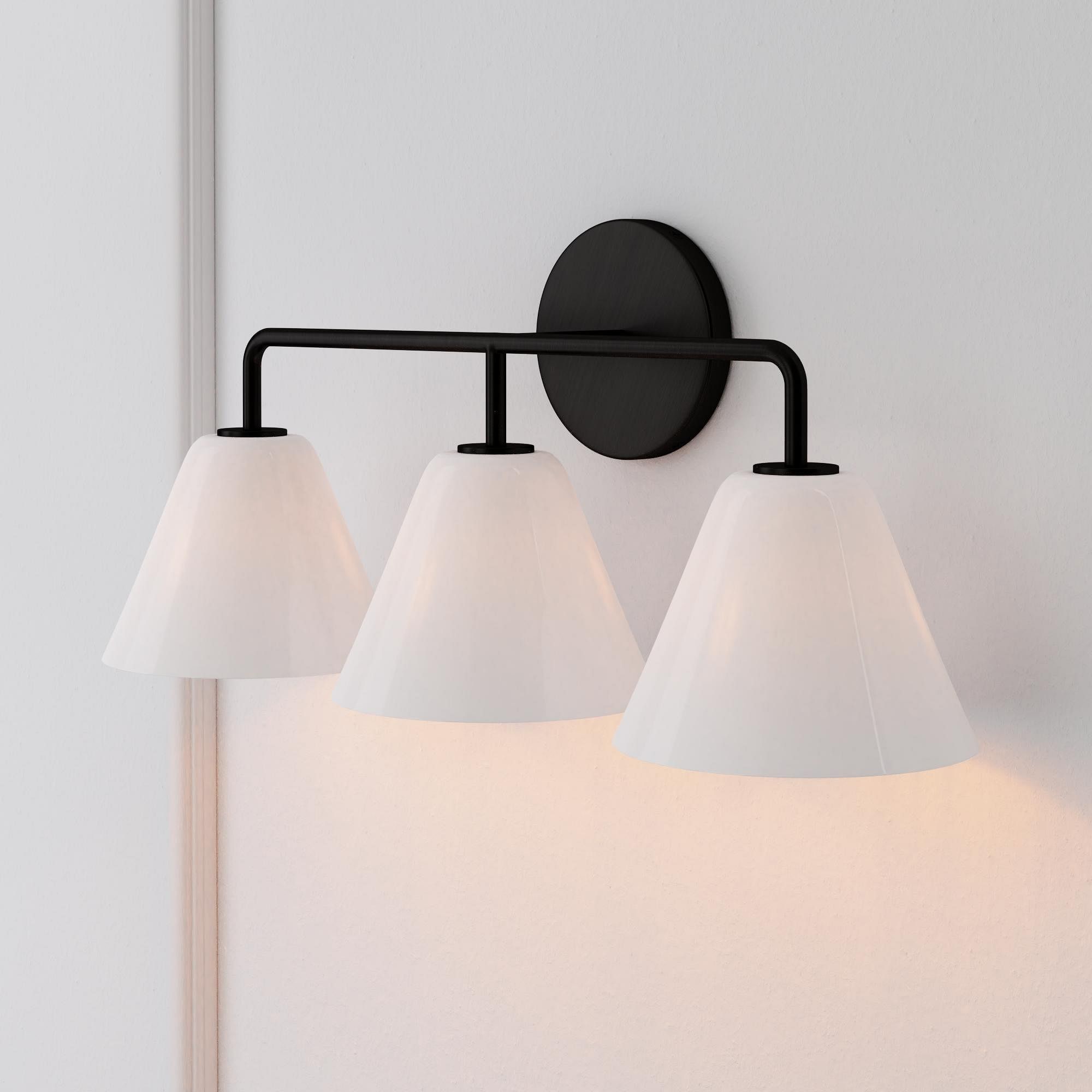 Conica Cone Wall Sconce - 1, 2, 3-Light Modern Glass Lighting T235