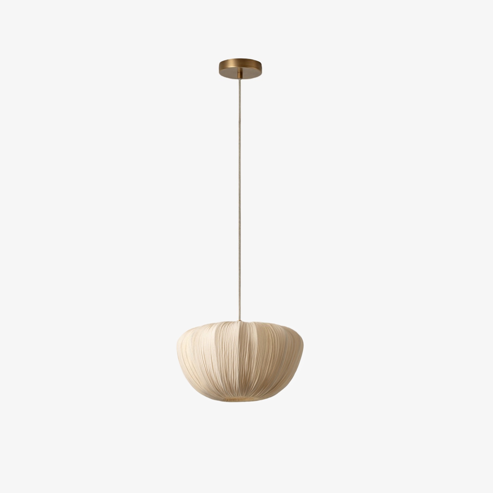 Linbron Pendant - Soft Linen Shade Curved Frame Modern Ceiling Light for Dining Room T477