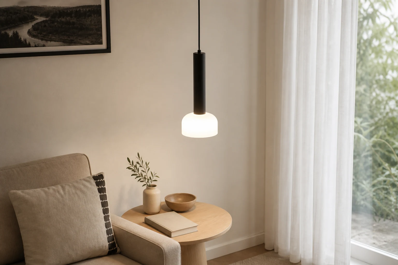 Lampa wisząca S22 stosowana jako kompaktowy akcent lifestylowy