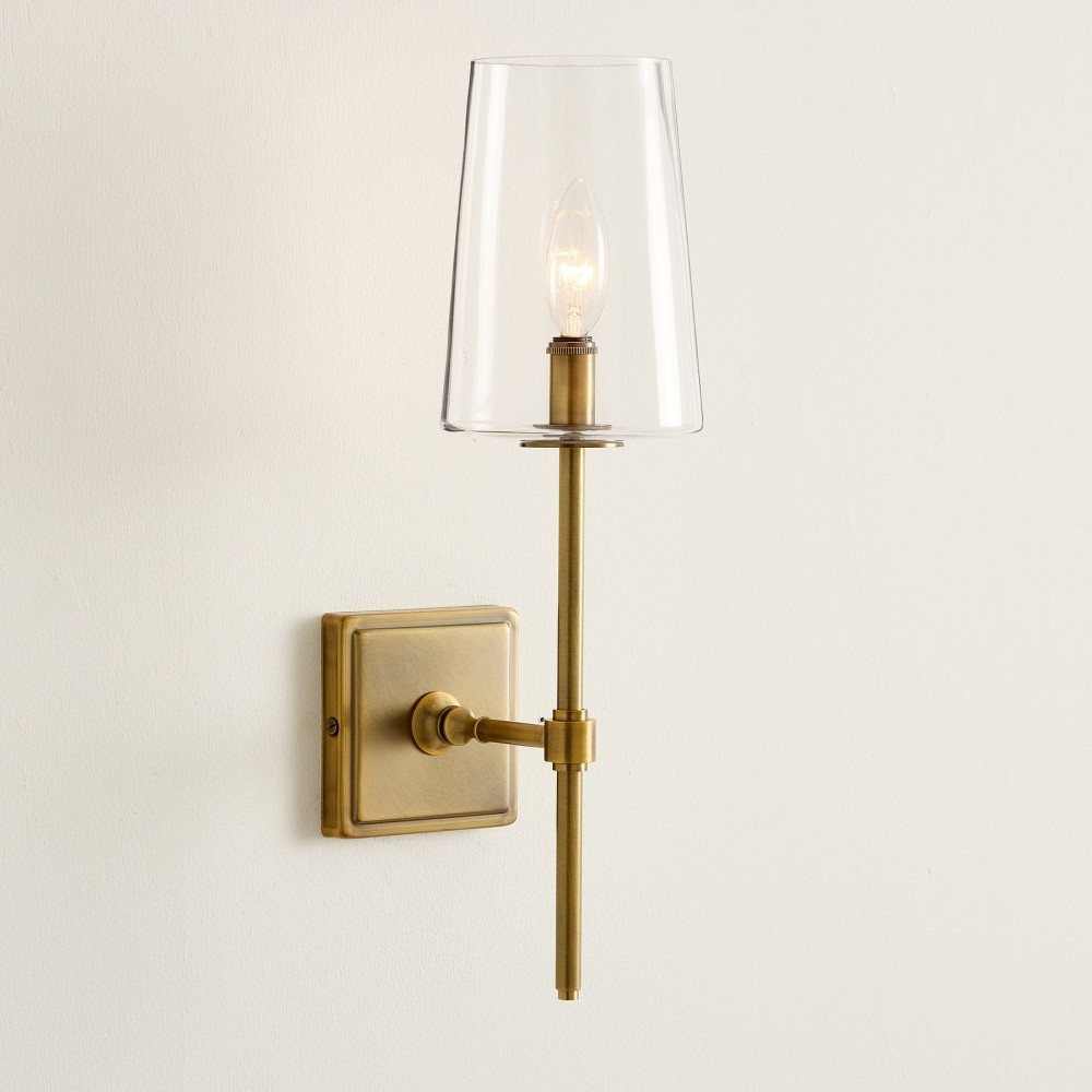 Derlina Multi-Head Candlestick Clear Glass Wall Lamp – Retro Metal Sconce T185