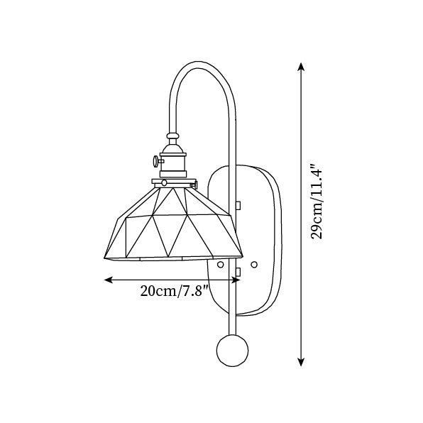 American Retro Spherical Wall Lamp M252