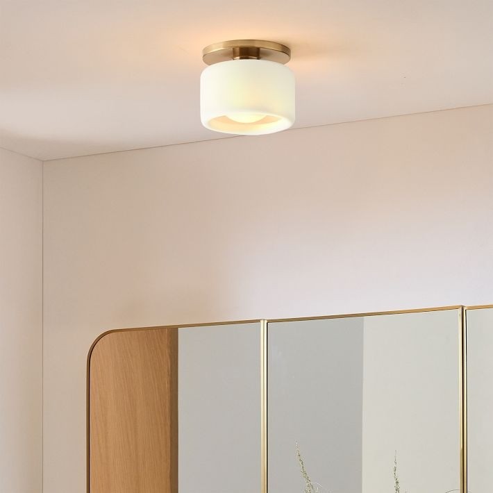 Cerova Elegant Round Porcelain Flush Mount Ceiling Light T165