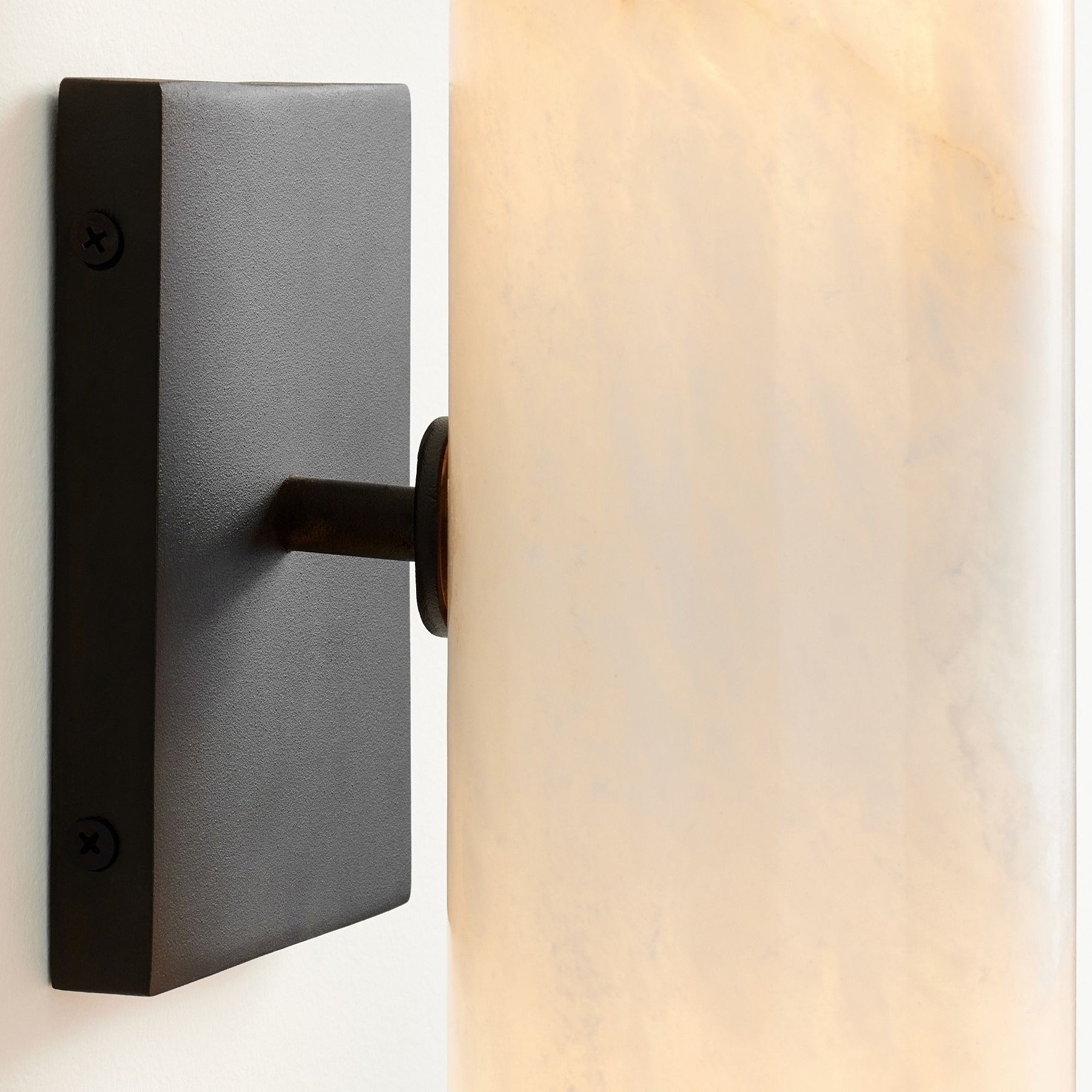 Wolvina Natural Marble Tube Sconce with Sleek Metal Details T188