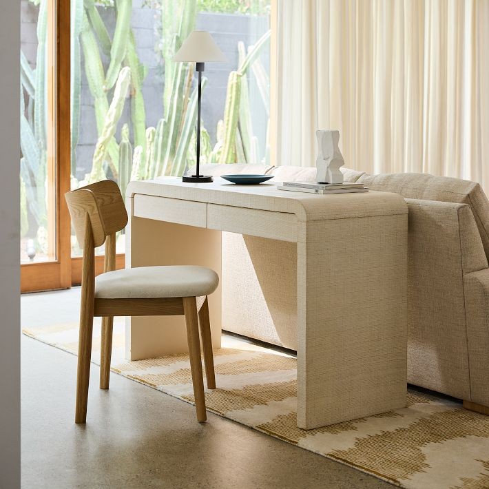 Diora Table & Floor Lamps - Linen Shade Modern Linear Style Sophisticated Accent T039