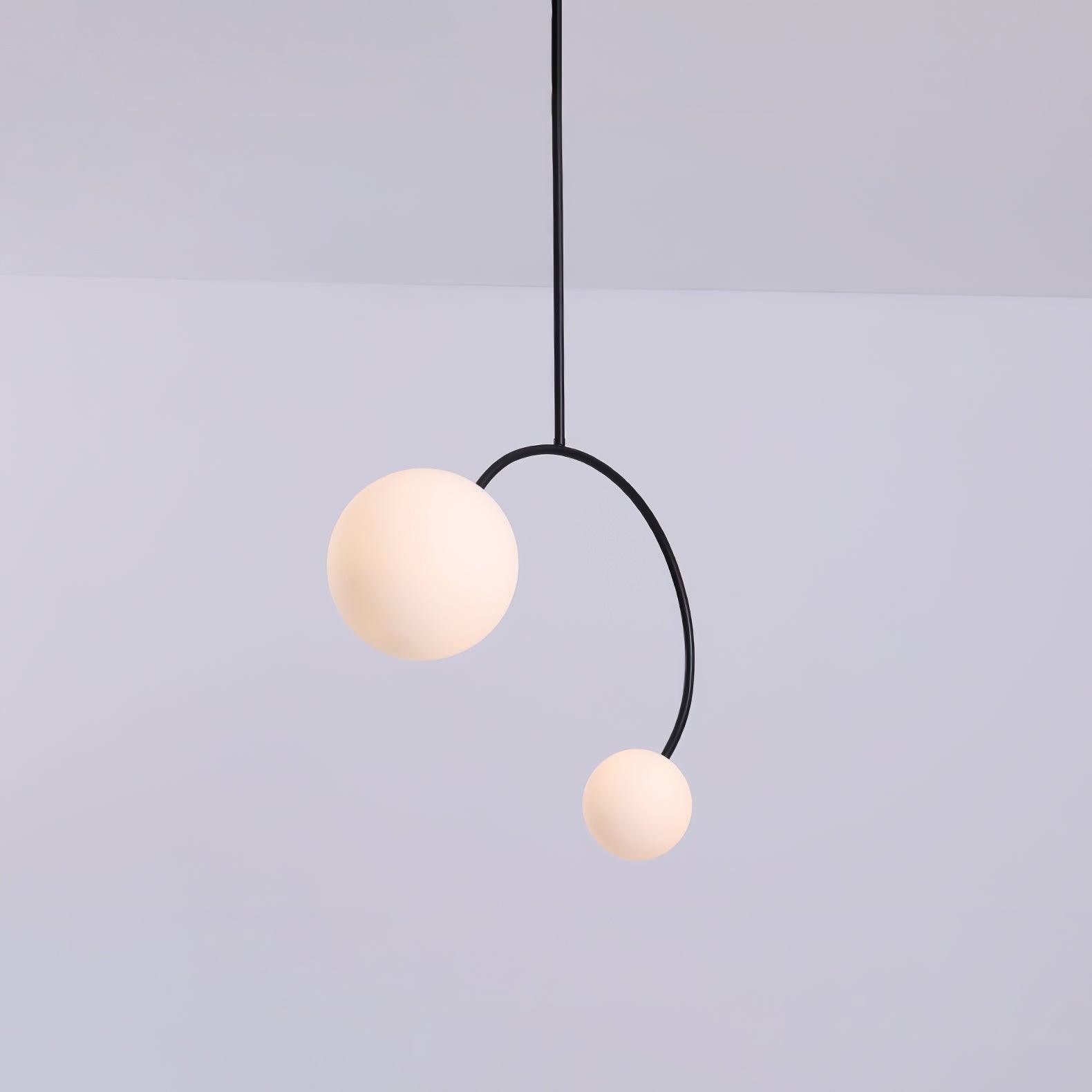Creative Double Heads Glass Pendant Lamp M493