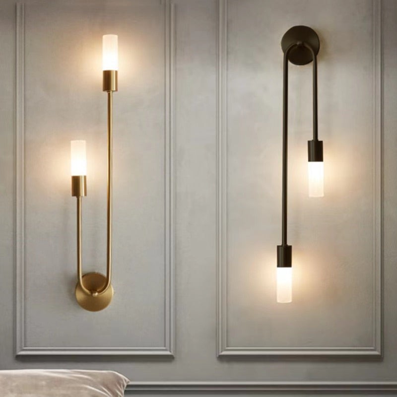 Modern Copper U-Shape Luster LED Wall Lamp M138