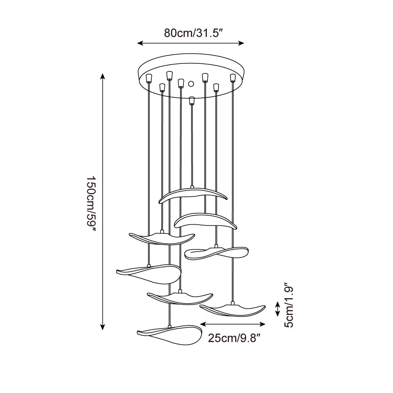 Twisora Wood Chandelier D191