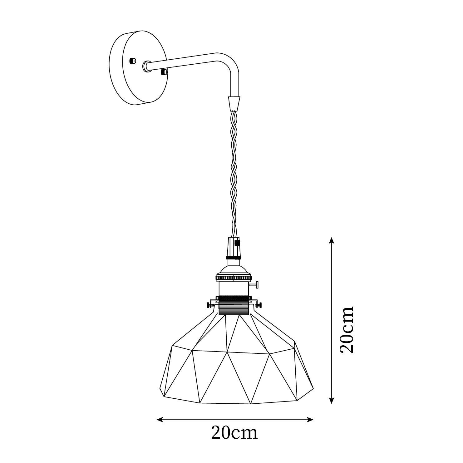 Retro Pastoral Glass Wall Lamp M211