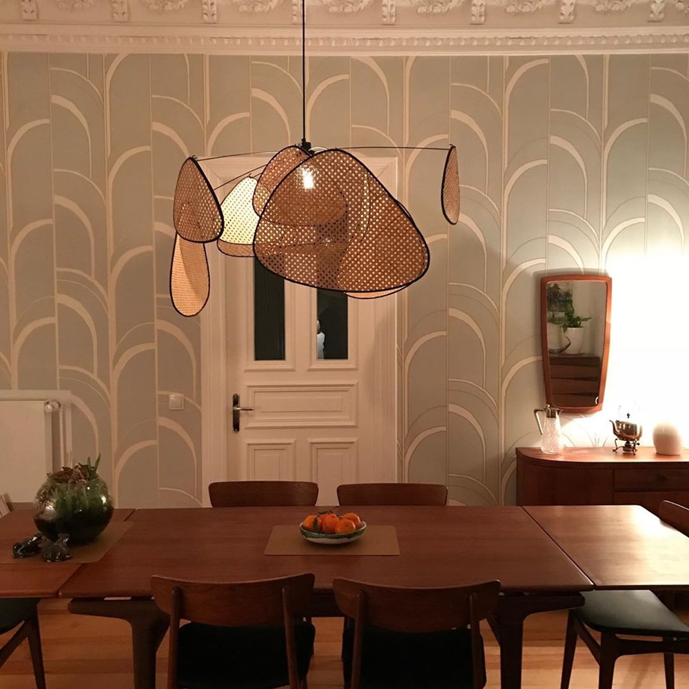 Vintage Rattan Pendant Light
