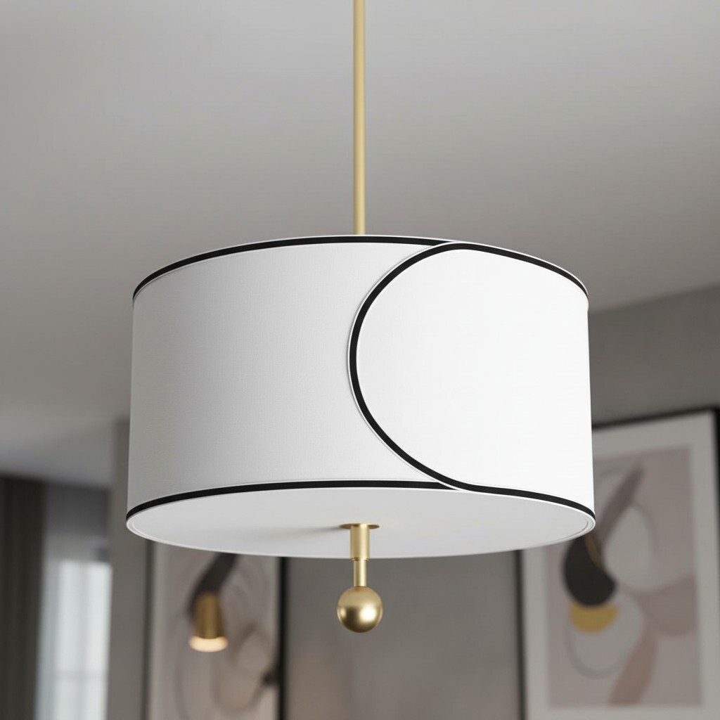 Roven 3-Light Drum Pendant Light - Modern Transitional Layered Fabric for Dining Room or Living Room T659